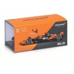 1:43 Formula (with Helmet & Plastic Stand) – McLaren Team MCL38 (Monaco GP 2024 – Senna Livery) - Image 2